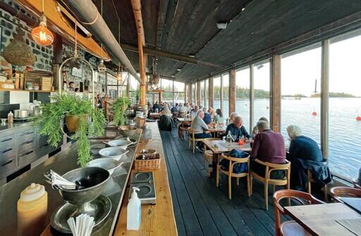 One of the Norrland coast's most popular destinations and restaurants - Axmar Brygga Havskrog.