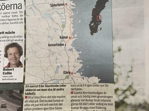 Aftonbladet trafiktipsar om Axmar bruk